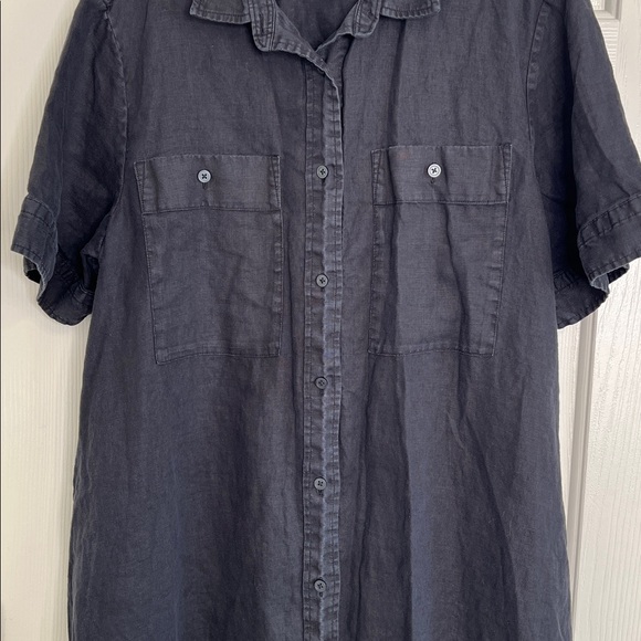 Everlane THE DAYTRIPPER DRESS IN LINEN black size large - Picture 10 of 12